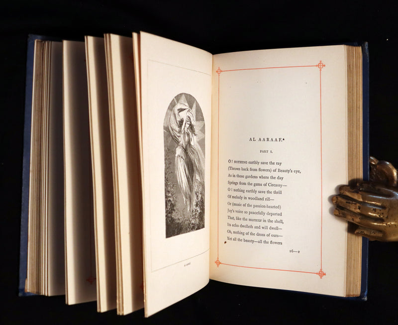 1890 Rare Book - Poems by Edgar Allan POE (The Raven, Lenore, Ulalume, ...). Complete.