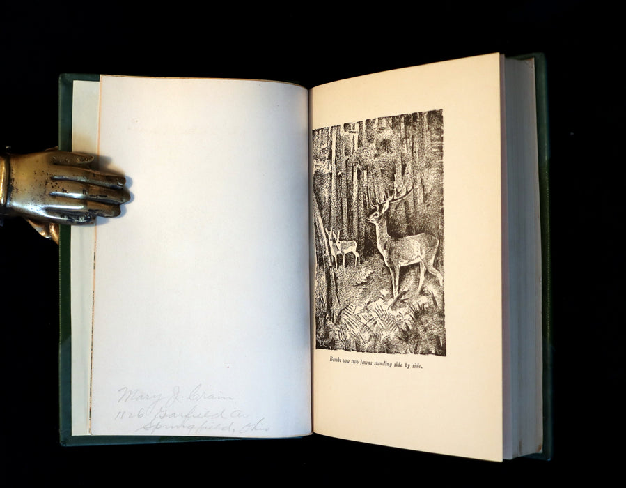 1928 Rare Book - BAMBI a Life in the Woods by Felix Salten. Nicely bound First Edition.