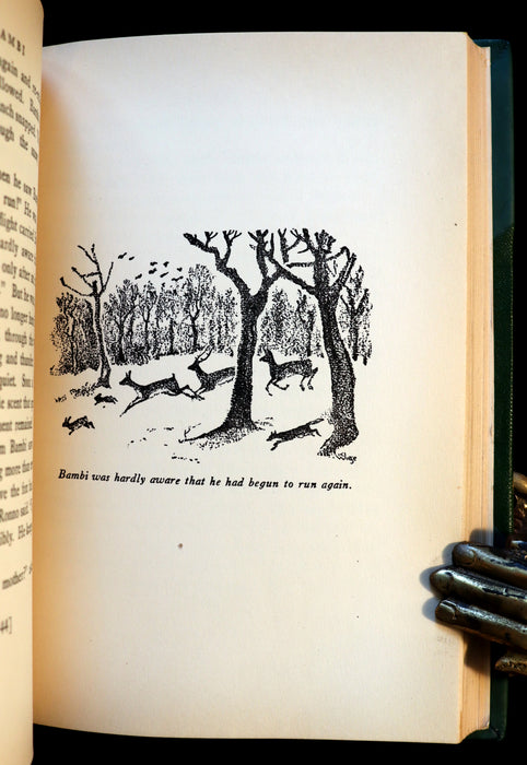 1928 Rare Book - BAMBI a Life in the Woods by Felix Salten. Nicely bound First Edition.