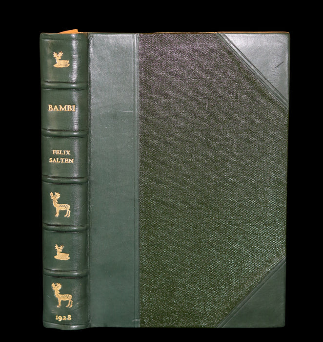 1928 Rare Book - BAMBI a Life in the Woods by Felix Salten. Nicely bound First Edition.