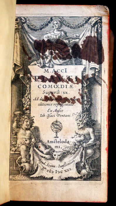 1630 Rare Latin Vellum Book - PLAUTUS Plays - Plauti Comoediae superst : XX.