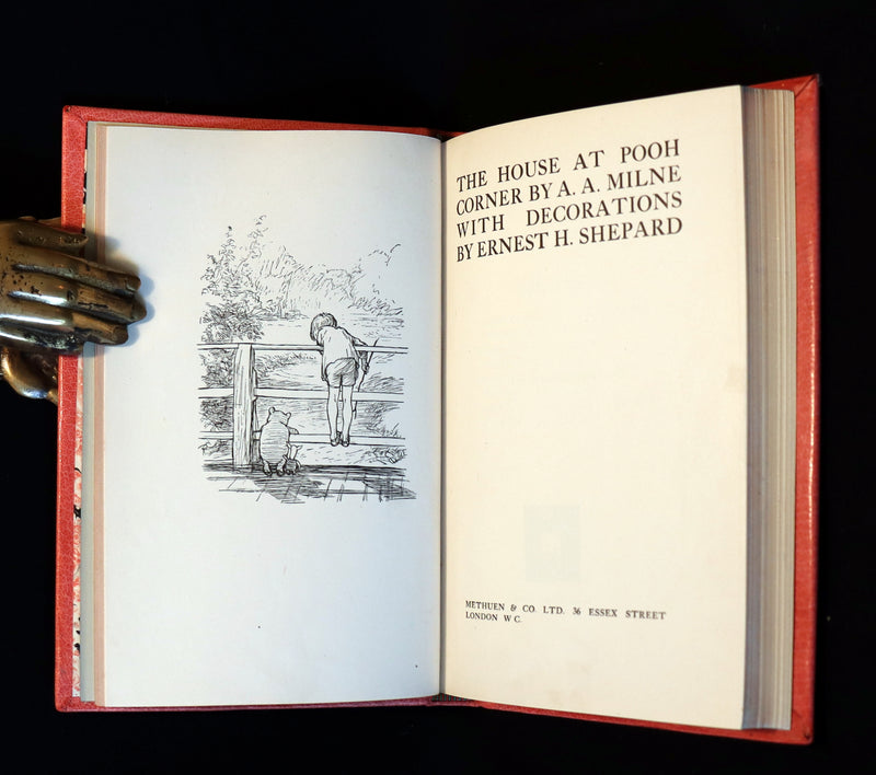 1928 First UK Edition - A. A. Milne & Ernest H. Shepard - The HOUSE at POOH CORNER. Finely Bound.