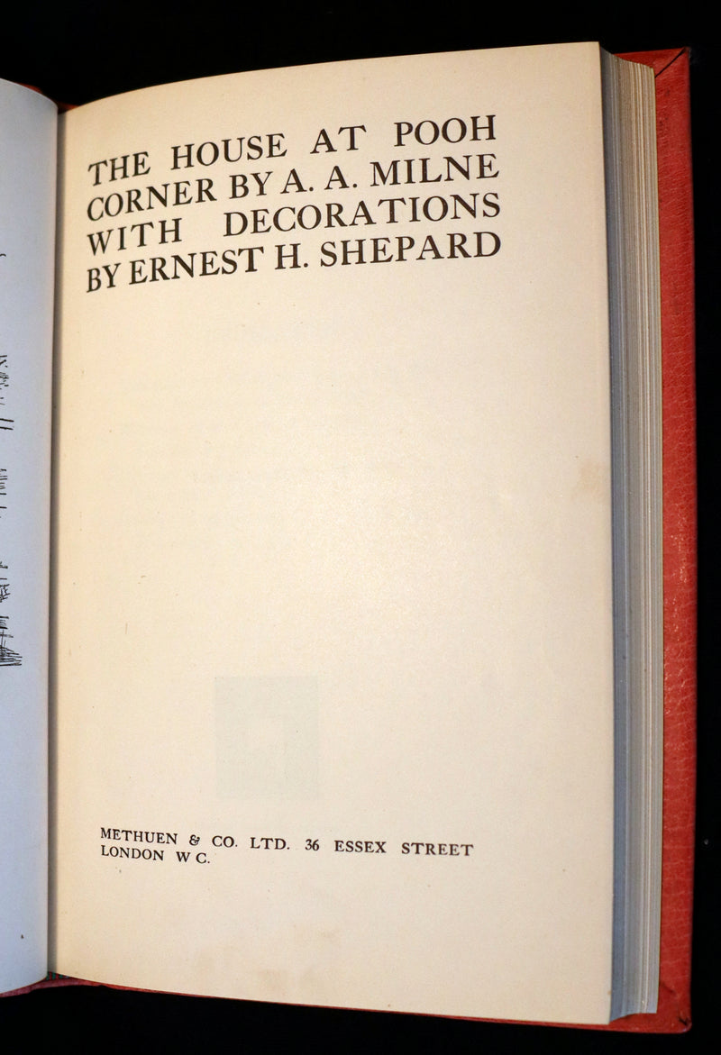 1928 First UK Edition - A. A. Milne & Ernest H. Shepard - The HOUSE at POOH CORNER. Finely Bound.