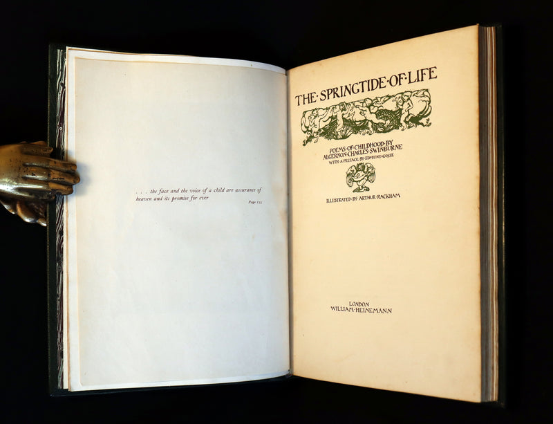 1918 Rare 1stED Book - The Springtide of Life, Poems of Childhood illustrated by Rackham.