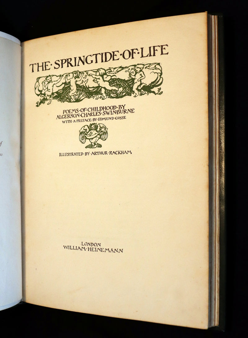 1918 Rare 1stED Book - The Springtide of Life, Poems of Childhood illustrated by Rackham.