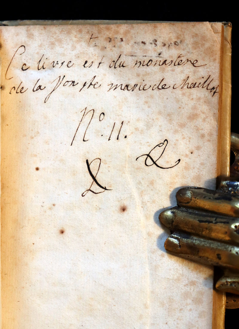 1698 Scarce French Vellum Book - Discourse on Renewal of Religious VOWS by Jean Pic. 1stED.