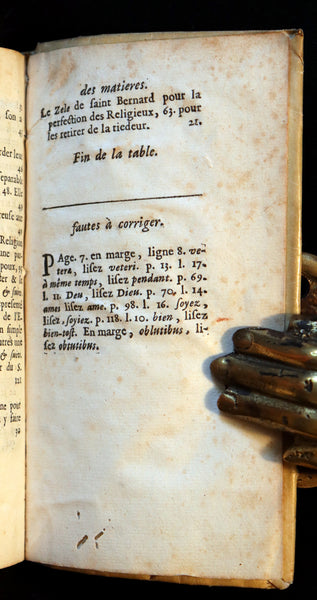 1698 Scarce French Vellum Book - Discourse on Renewal of Religious VOWS by Jean Pic. 1stED.
