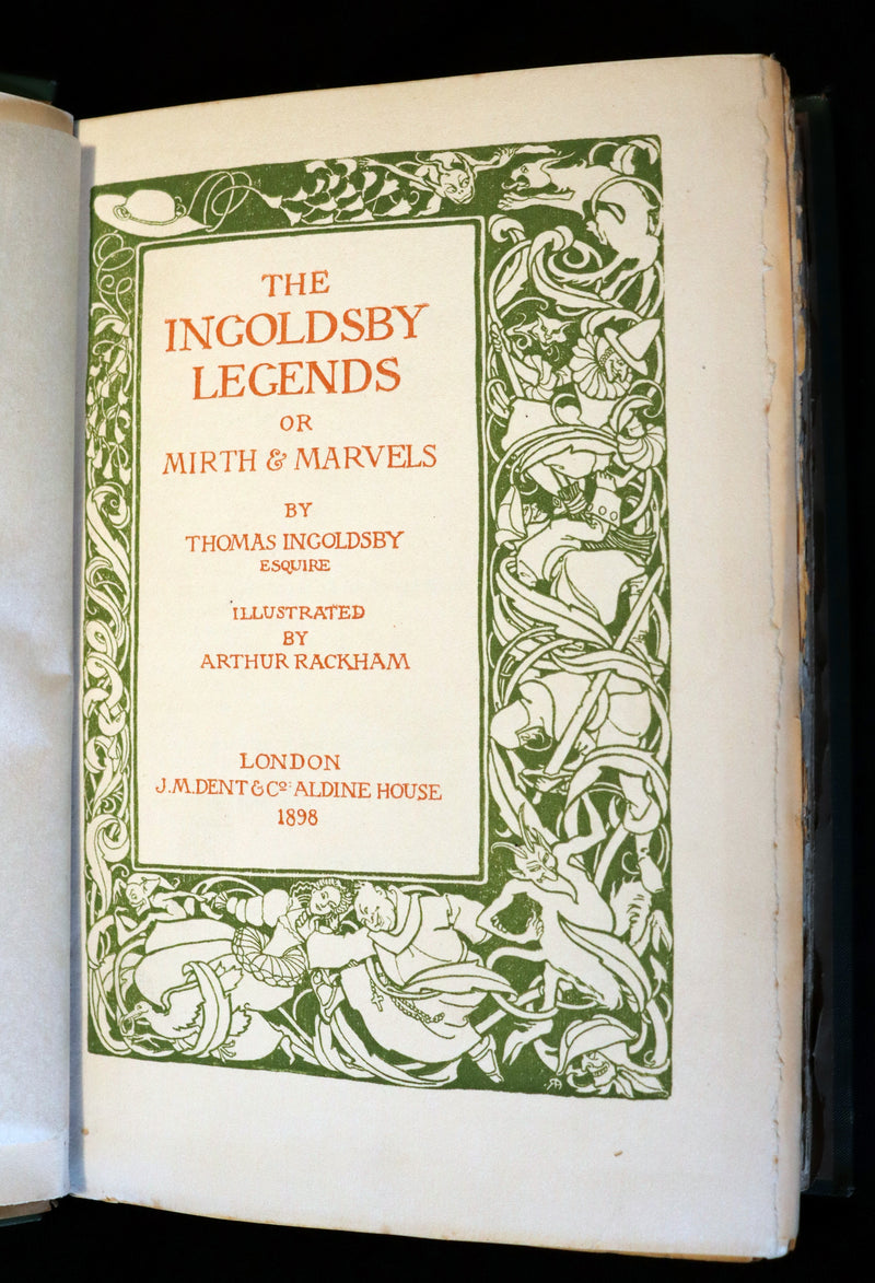 1898 Rare Rackham First Edition - The INGOLDSBY LEGENDS or Mirth & Marvels Illustrated.