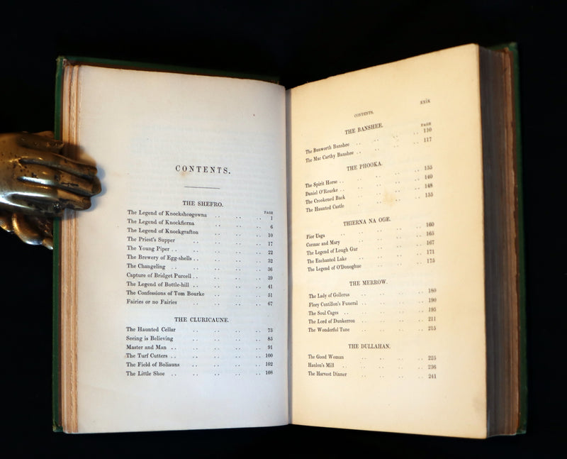 1870 Scarce Book ~ Fairy Legends and Traditions of the South of Ireland by Thomas Crofton Croker.