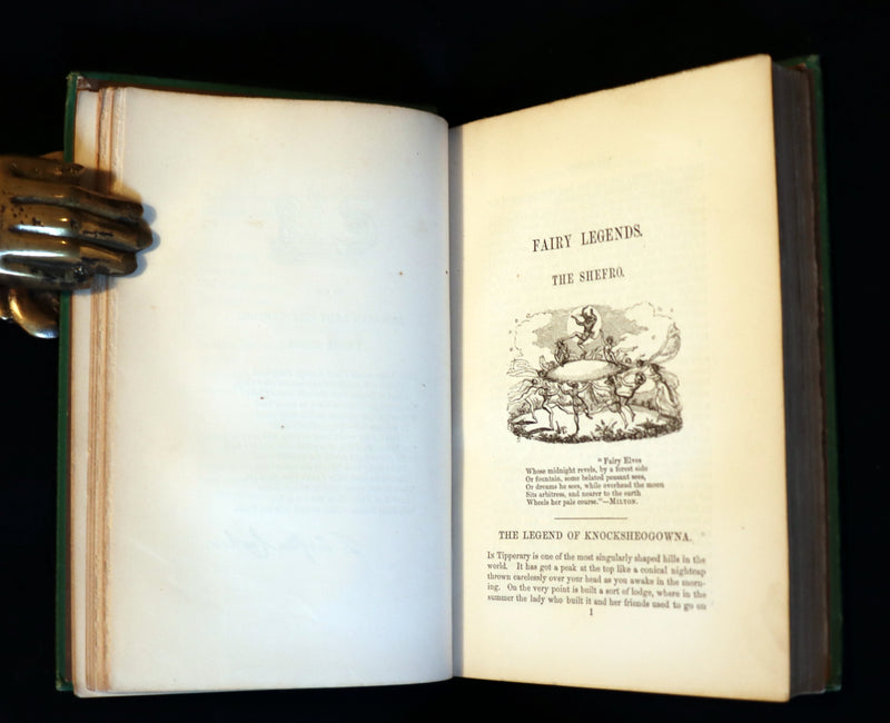 1870 Scarce Book ~ Fairy Legends and Traditions of the South of Ireland by Thomas Crofton Croker.