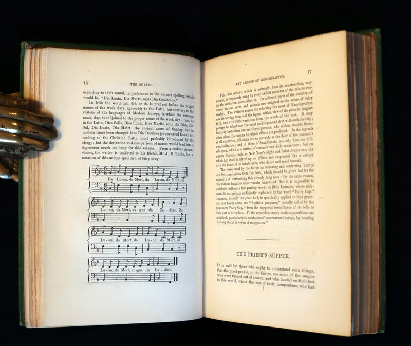 1870 Scarce Book ~ Fairy Legends and Traditions of the South of Ireland by Thomas Crofton Croker.