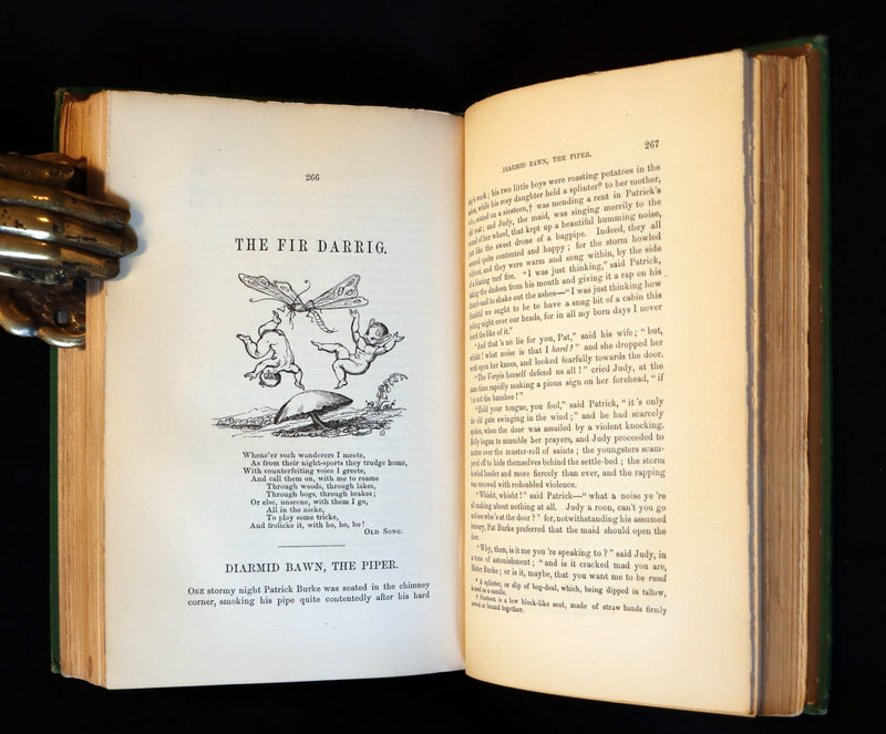 1870 Scarce Book ~ Fairy Legends and Traditions of the South of Ireland by Thomas Crofton Croker.