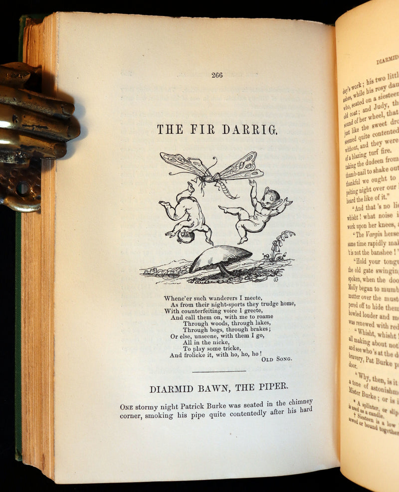 1870 Scarce Book ~ Fairy Legends and Traditions of the South of Ireland by Thomas Crofton Croker.