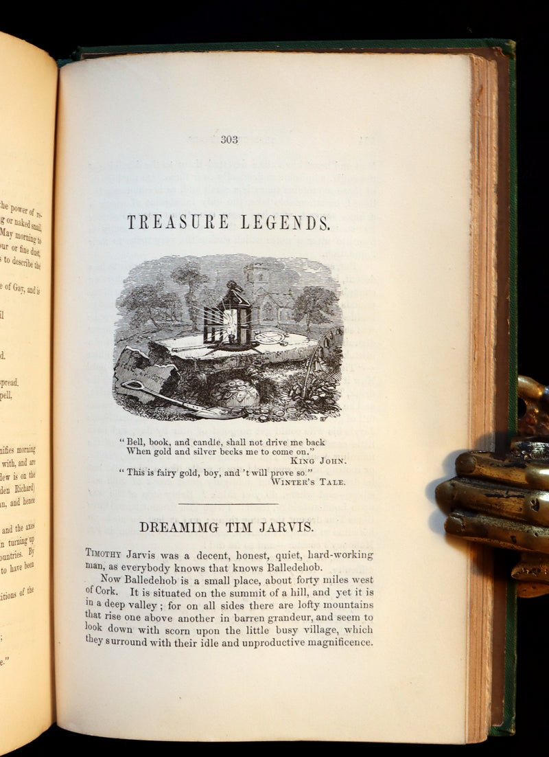 1870 Scarce Book ~ Fairy Legends and Traditions of the South of Ireland by Thomas Crofton Croker.