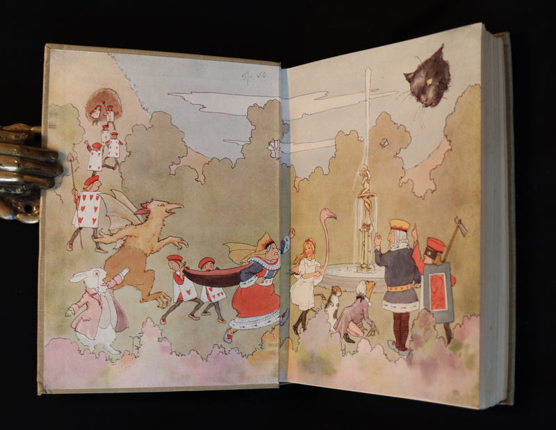 1920 Rare Book - Alice's Adventures in Wonderland illustrated in color by Margaret W. Tarrant.