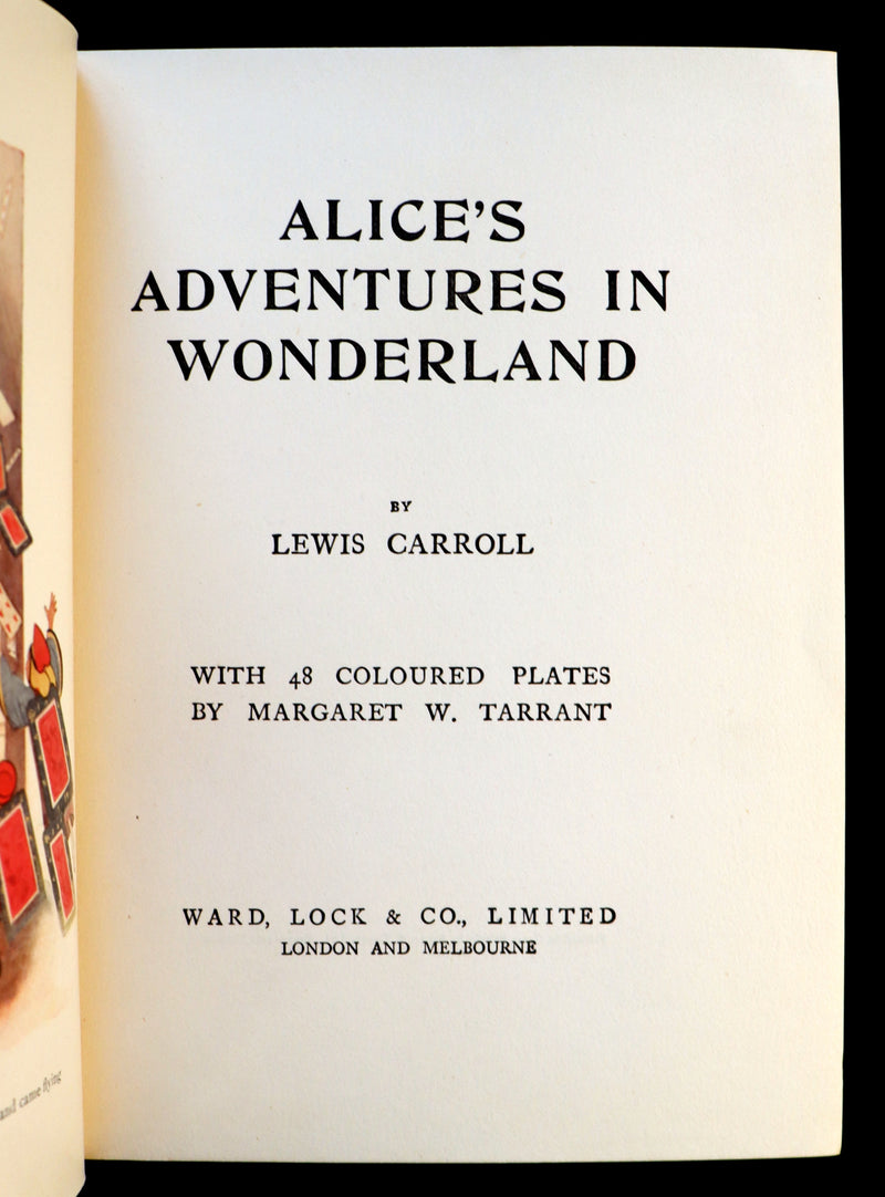 1920 Rare Book - Alice's Adventures in Wonderland illustrated in color by Margaret W. Tarrant.