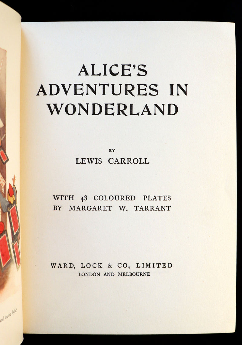 1920 Rare Book - Alice's Adventures in Wonderland illustrated in color by Margaret W. Tarrant.