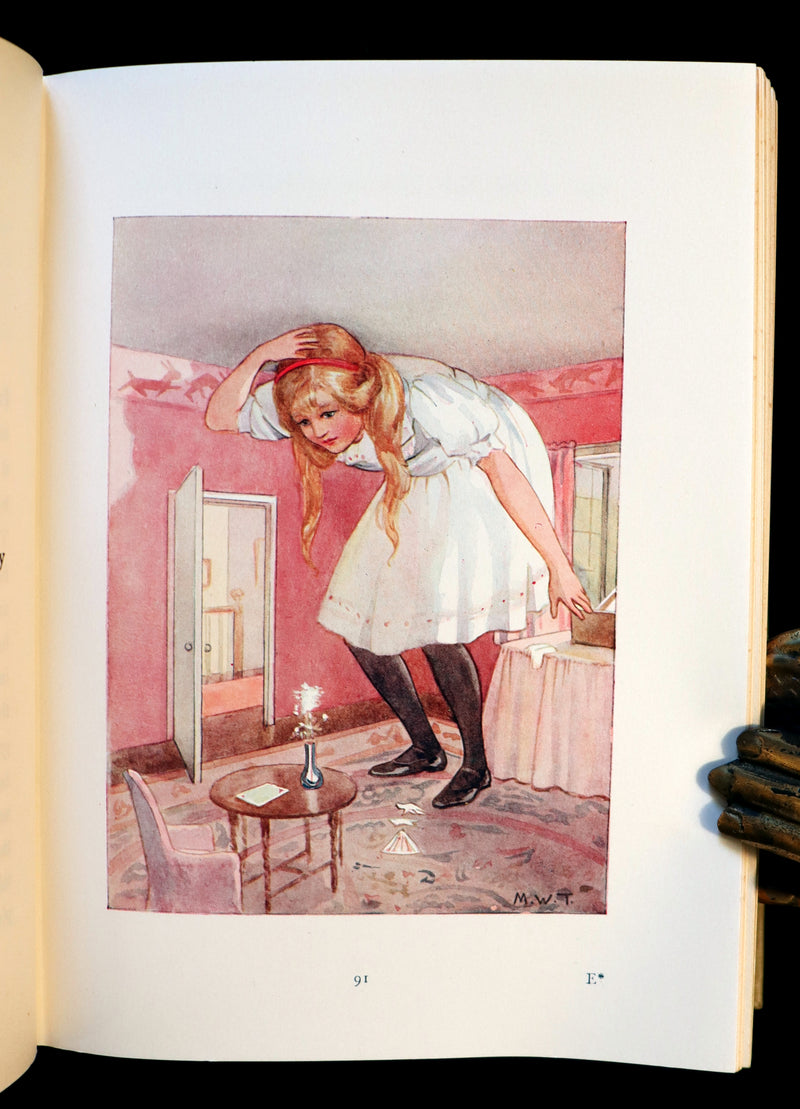 1920 Rare Book - Alice's Adventures in Wonderland illustrated in color by Margaret W. Tarrant.