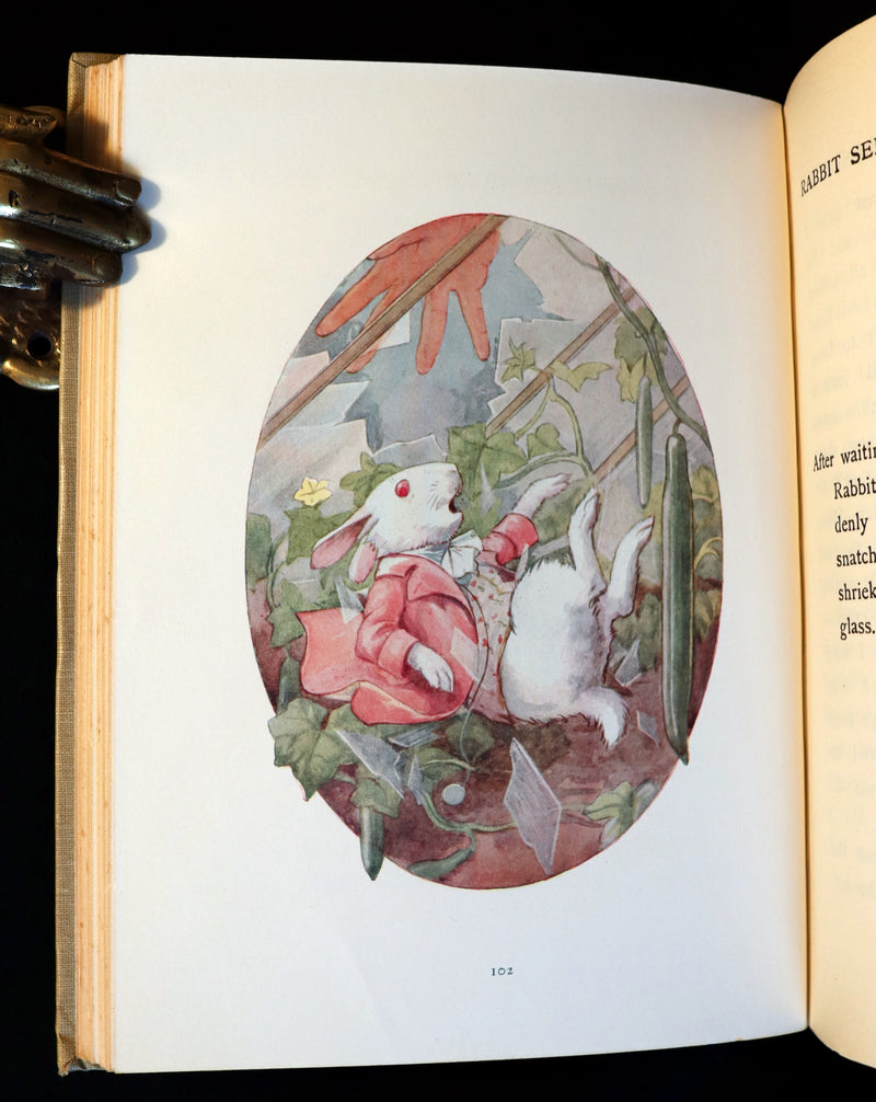 1920 Rare Book - Alice's Adventures in Wonderland illustrated in color by Margaret W. Tarrant.