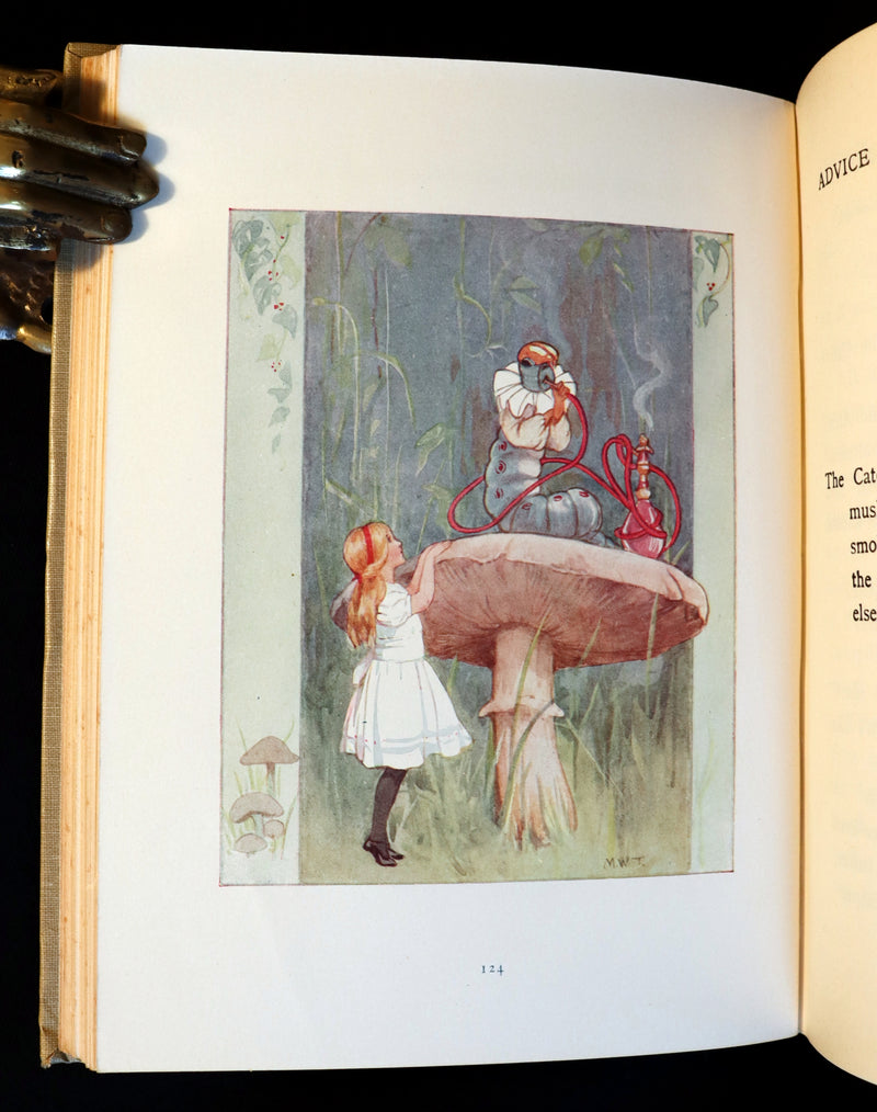 1920 Rare Book - Alice's Adventures in Wonderland illustrated in color by Margaret W. Tarrant.