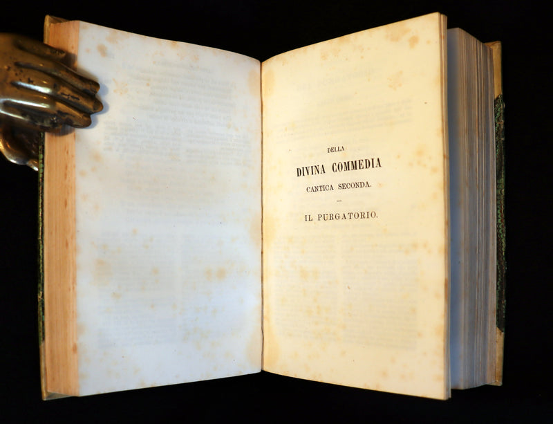 1860 Rare Italian Vellum Book - La Divina Commedia di DANTE ALIGHIERI - Divine Comedy.