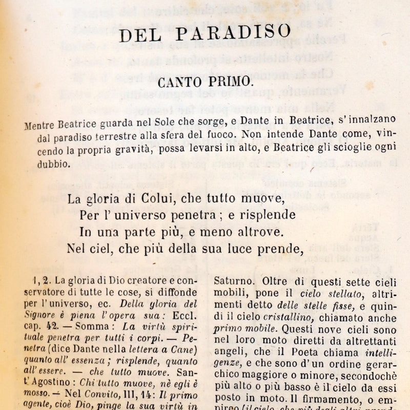 1860 Rare Italian Vellum Book - La Divina Commedia di DANTE ALIGHIERI - Divine Comedy.