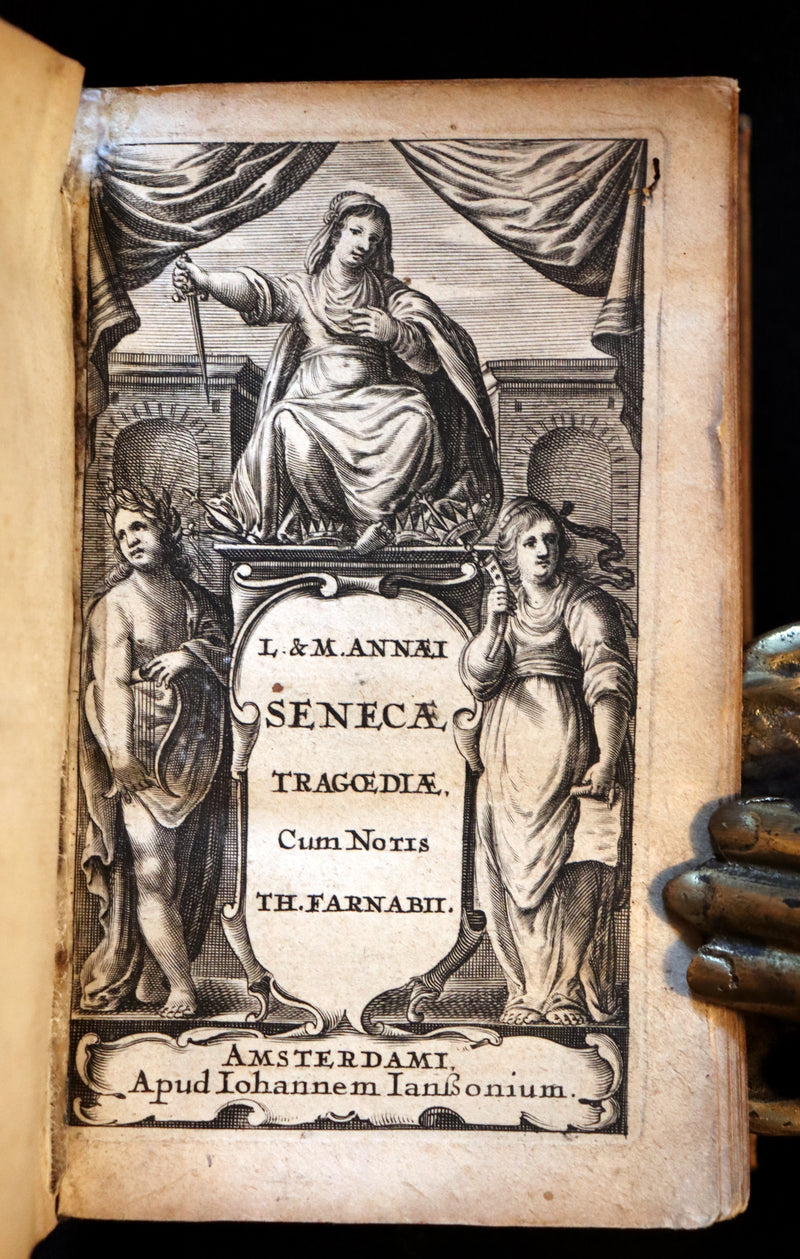 1650 Rare Latin Book - SENECA - L. Annæi Senecæ - Tragedies - Medea, Hippolytus, Oedipus, etc.