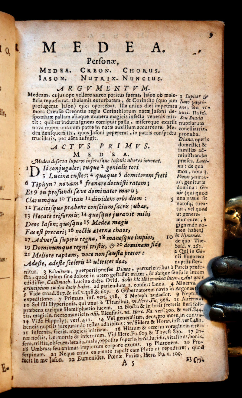 1650 Rare Latin Book - SENECA - L. Annæi Senecæ - Tragedies - Medea, Hippolytus, Oedipus, etc.