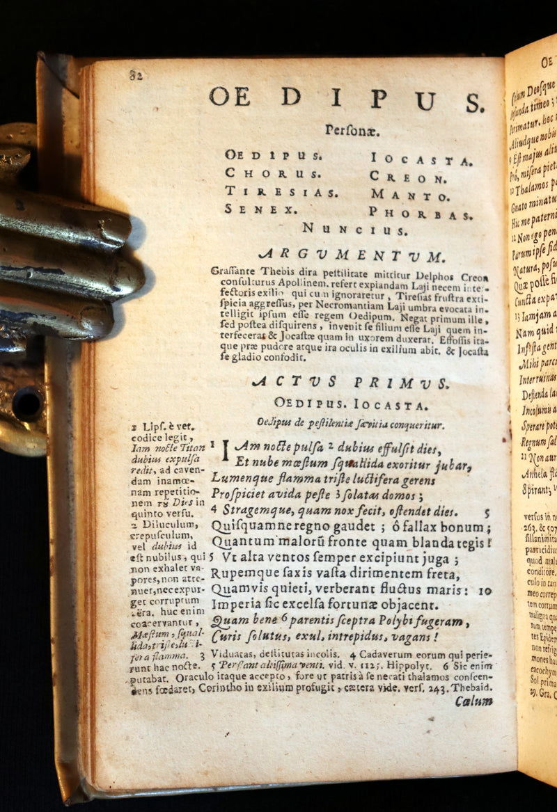 1650 Rare Latin Book - SENECA - L. Annæi Senecæ - Tragedies - Medea, Hippolytus, Oedipus, etc.