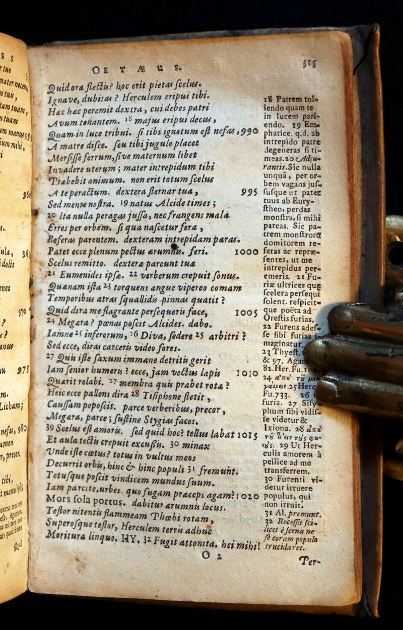 1650 Rare Latin Book - SENECA - L. Annæi Senecæ - Tragedies - Medea, Hippolytus, Oedipus, etc.