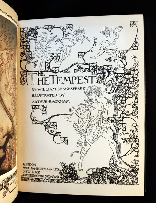 1926 Rare First Edition Book - THE TEMPEST by Shakespeare illustrated by RACKHAM.