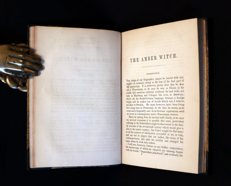 1845 1st US Edition - Mary Schweidler, The AMBER WITCH. The Most Interesting Trial For Witchcraft Ever Known.