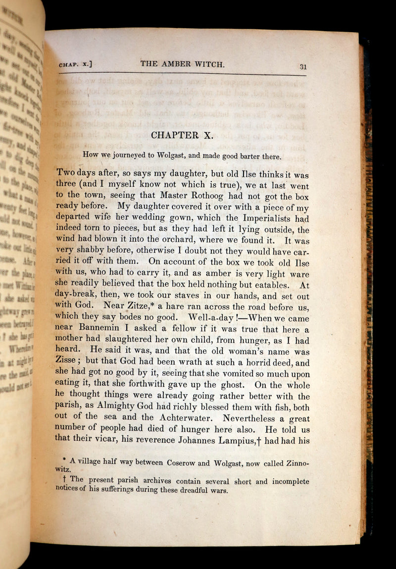 1845 1st US Edition - Mary Schweidler, The AMBER WITCH. The Most Interesting Trial For Witchcraft Ever Known.
