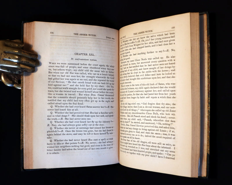 1845 1st US Edition - Mary Schweidler, The AMBER WITCH. The Most Interesting Trial For Witchcraft Ever Known.