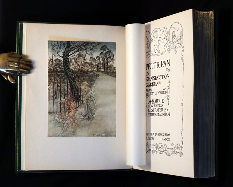 1906 First Rackham Edition bound by Asprey - PETER PAN in Kensington Garden illustrated by Arthur Rackham.