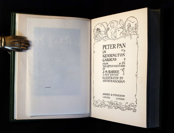 1906 First Rackham Edition bound by Asprey - PETER PAN in Kensington Garden illustrated by Arthur Rackham.