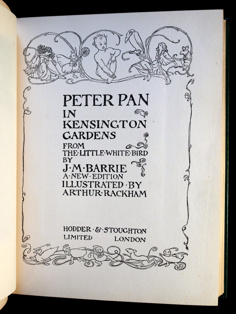 1906 First Rackham Edition bound by Asprey - PETER PAN in Kensington Garden illustrated by Arthur Rackham.