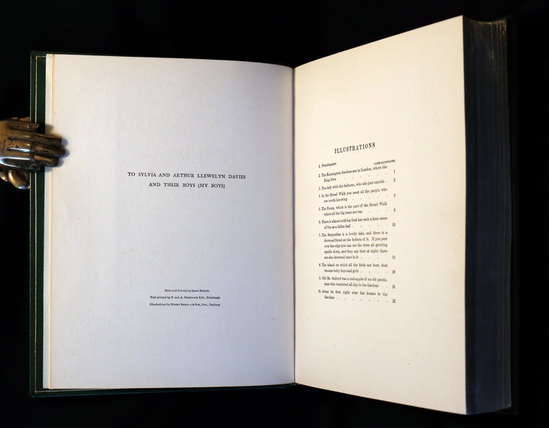 1906 First Rackham Edition bound by Asprey - PETER PAN in Kensington Garden illustrated by Arthur Rackham.