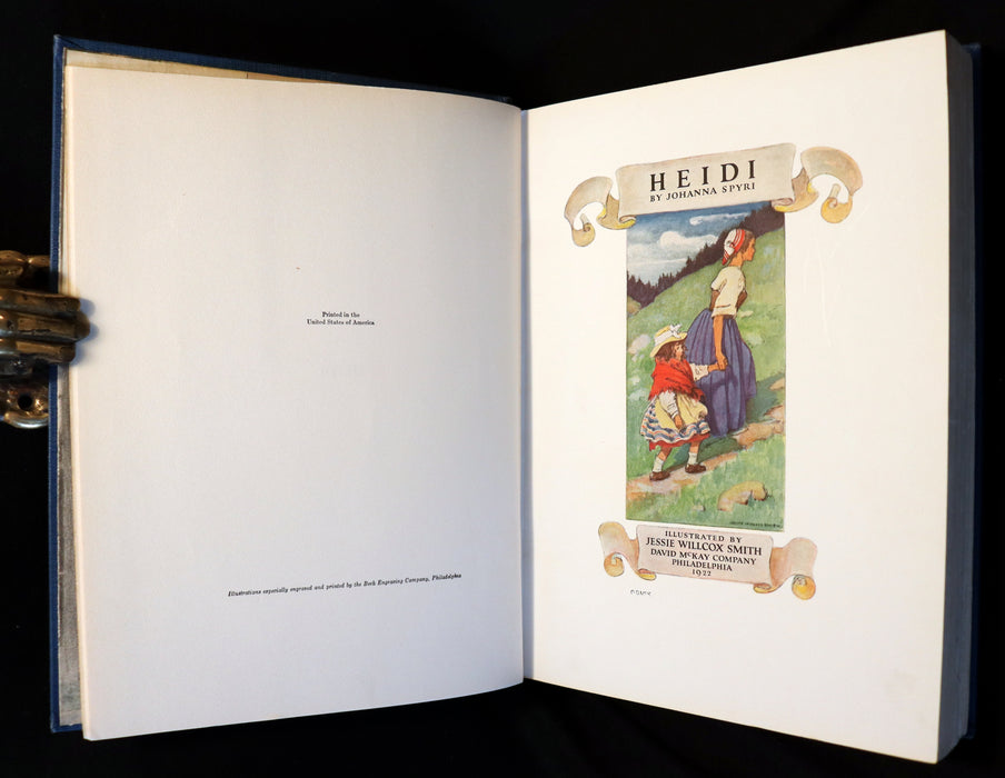 1922 Rare Book - HEIDI by Johanna Spyri. First Edition illustrated by Jessie Willcox Smith.