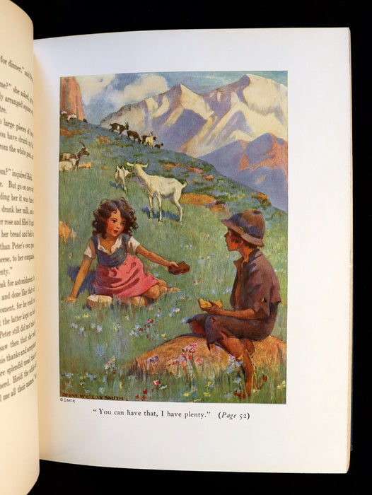 1922 Rare Book - HEIDI by Johanna Spyri. First Edition illustrated by Jessie Willcox Smith.