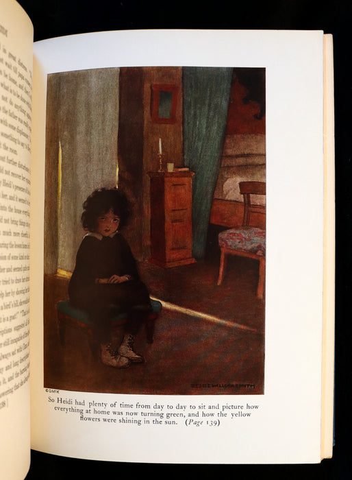 1922 Rare Book - HEIDI by Johanna Spyri. First Edition illustrated by Jessie Willcox Smith.