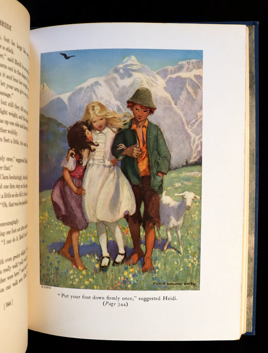 1922 Rare Book - HEIDI by Johanna Spyri. First Edition illustrated by Jessie Willcox Smith.