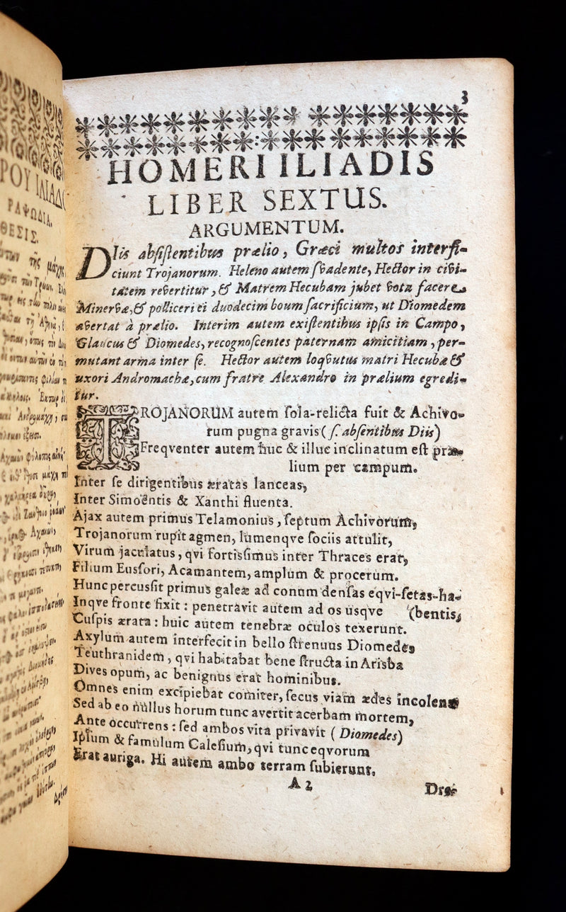 1692 Scarce Greek Latin Vellum Book - Ancient GREEK Poets and Poems by Johannes Vorst.