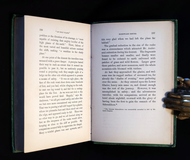 1878 Rare 1stED Book - Alpine Adventure: Narratives of Travel & Research Among the ALPS.