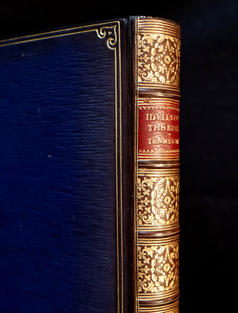 1929 Beautiful Riviere Binding - Legend of King Arthur - The Holy Grail - Idylls of the King by Tennyson.