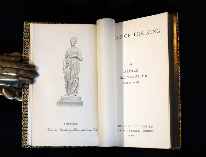 1929 Beautiful Riviere Binding - Legend of King Arthur - The Holy Grail - Idylls of the King by Tennyson.
