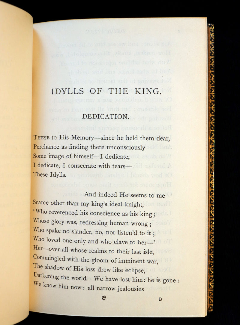 1929 Beautiful Riviere Binding - Legend of King Arthur - The Holy Grail - Idylls of the King by Tennyson.