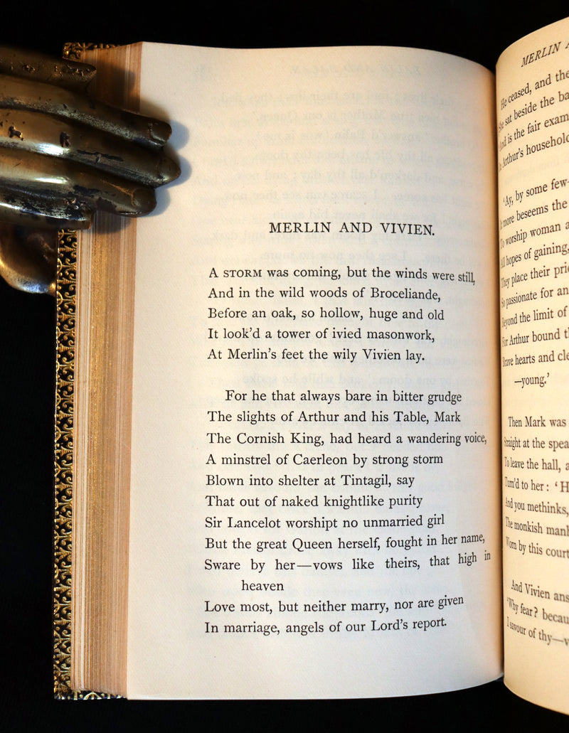 1929 Beautiful Riviere Binding - Legend of King Arthur - The Holy Grail - Idylls of the King by Tennyson.