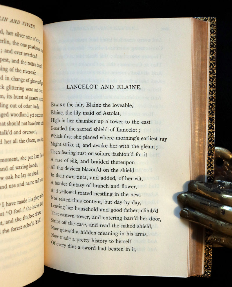 1929 Beautiful Riviere Binding - Legend of King Arthur - The Holy Grail - Idylls of the King by Tennyson.