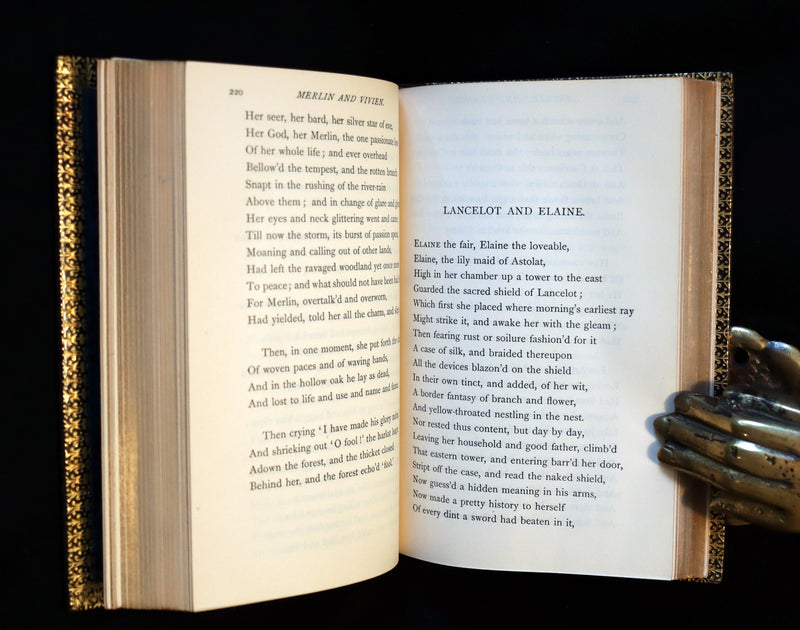 1929 Beautiful Riviere Binding - Legend of King Arthur - The Holy Grail - Idylls of the King by Tennyson.